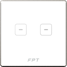 Công tắc cảm ứng 2 nút vuông công suất cao Hera