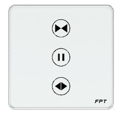 Công tắc cửa cuốn vuông màu trắng Leto WiFi-BLE