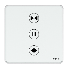 Công tắc cửa cuốn vuông màu trắng Leto WiFi-BLE