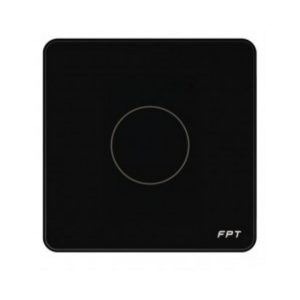 Công tắc cảm ứng 1 nút vuông đen Leto WiFi – Bluetooth Mesh