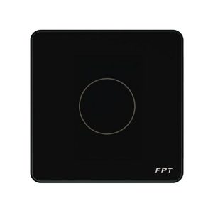 Công tắc cảm ứng 1 nút chữ nhật đen Leto WiFi – Bluetooth Mesh