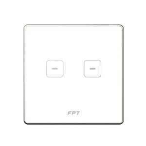 Công tắc cảm ứng 2 nút vuông công suất cao trắng Hera