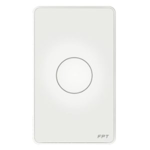 Công tắc cảm ứng 1 nút chữ nhật trắng Athena