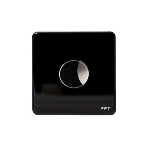 Công tắc cảm ứng 1 nút vuông đen Athena