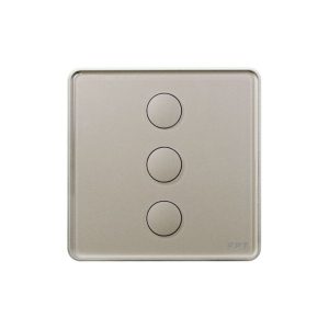 Công tắc cảm ứng 3 nút vuông Champagne Athena