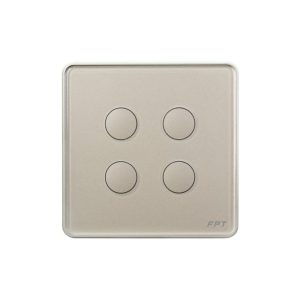 Công tắc cảm ứng 4 nút vuông Champagne Athena