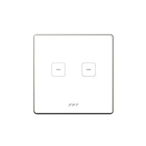 Công tắc cảm ứng 2 nút vuông trắng Hera