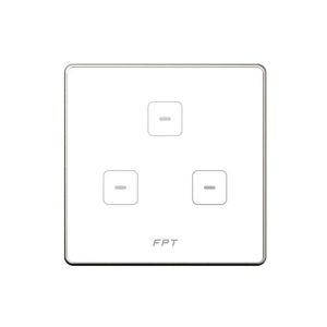 Công tắc cảm ứng 3 nút vuông trắng Hera