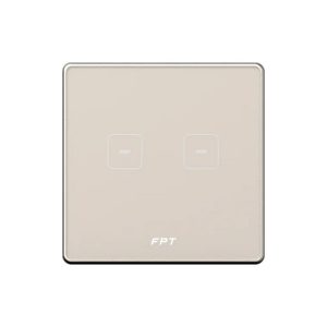 Công tắc cảm ứng 2 nút vuông champagne Hera