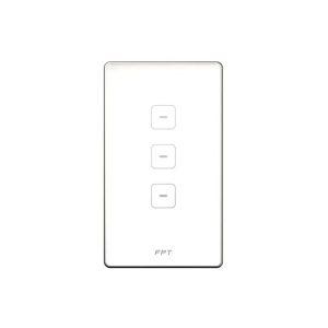 Công tắc cảm ứng 3 nút chữ nhật trắng - Hera