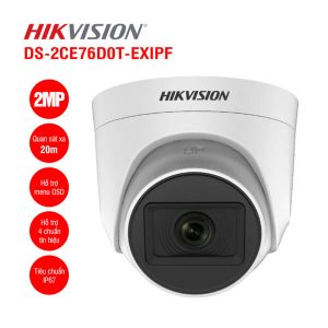 Camera HD-TVI bán cầu 2MP HIKvision DS-2CE76D0T-EXIPF