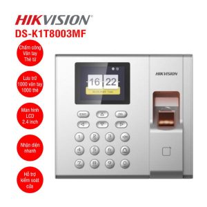 Máy chấm công vân tay và thẻ từ HIKvision DS-K1T8003MF