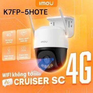 Camera 4G ngoài trời Xoay 360 Imou IPC-K7FP-5H0TE (Cruiser SC 4G 5MP)