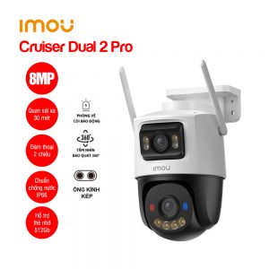Camera wifi ngoài trời 2 ống kính siêu nhạy sáng IPC-S7XFP-8U0WED (Cruiser Dual 2 Pro 8MP)