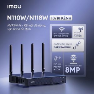 Đầu ghi hình IMOU 18 kênh IP NVR-N118W-8A0E công nghệ mới Băng Tầng Kép