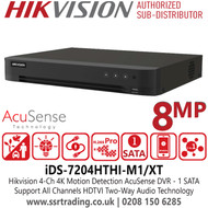 Đầu ghi hình HD-TVI 4 kênh HIKvision iDS-7204HTHI-M1/XT