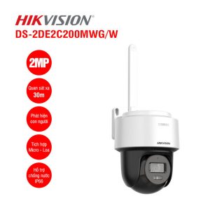 Camera wifi PT ngoài trời 2MP (chỉ dùng với wifi NVS) HIKvision DS-2DE2C200MWG/W