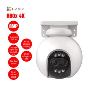 Camera xoay wifi AI Full Color ống kính kép Ezviz H80x 4K (8MP)