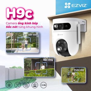 Camera quay quét AI 2 ống kính Ezviz  H9C (5MP+5MP)