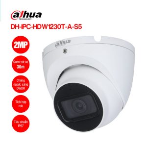 Camera Dome 2.0MP có mic Dahua DH-IPC-HDW1230T-A-S5