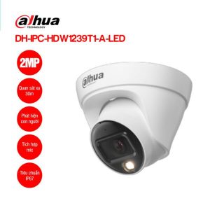Camera IP Full Color 2MP Dome DAHUA DH-IPC-HDW1239T1-A-LED