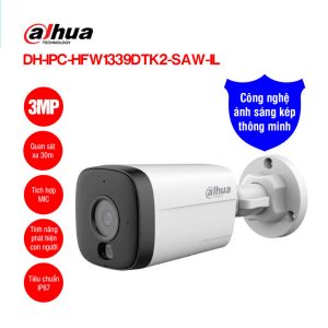 Camera IP WiFi thân Ánh sáng kép 3.0MP Dahua DH-IPC-HFW1339DTK2-SAW-IL