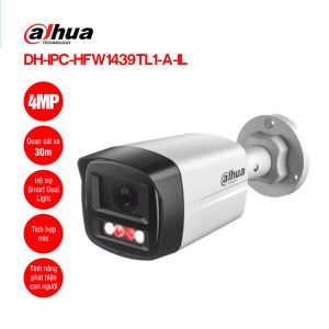 Camera Thân ánh sáng kép 4.0MP có mic Dahua DH-IPC-HFW1439TL1-A-IL / DH-IPC-HFW1439TL1-A-IL-VN